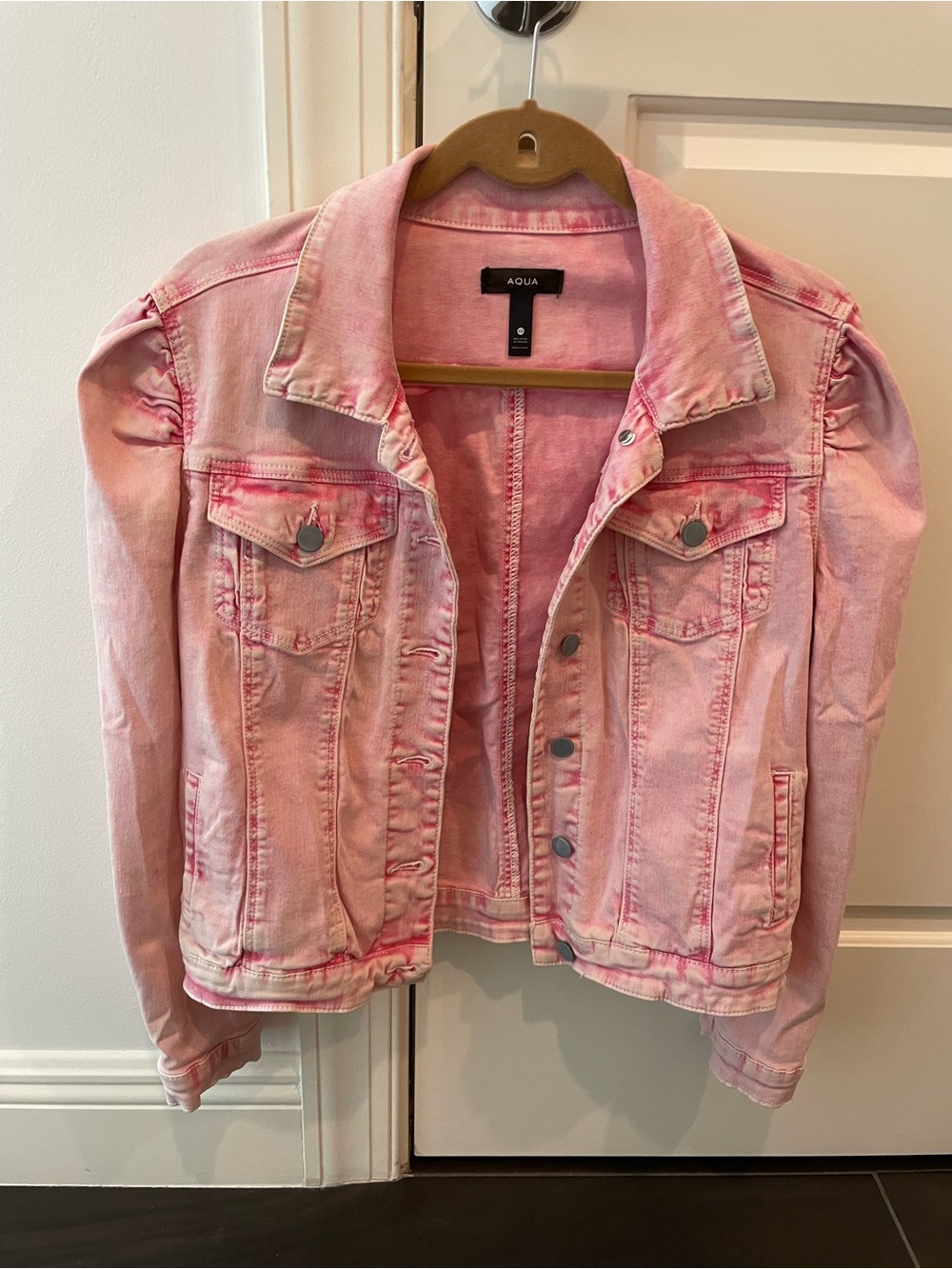 AQUA Pink Denim Jacket (Stretchy)